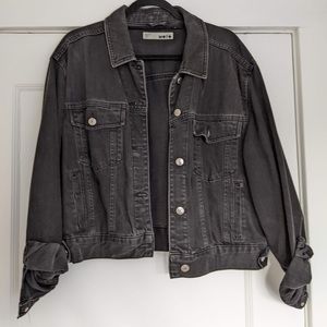 Topshop black denim jacket - LG